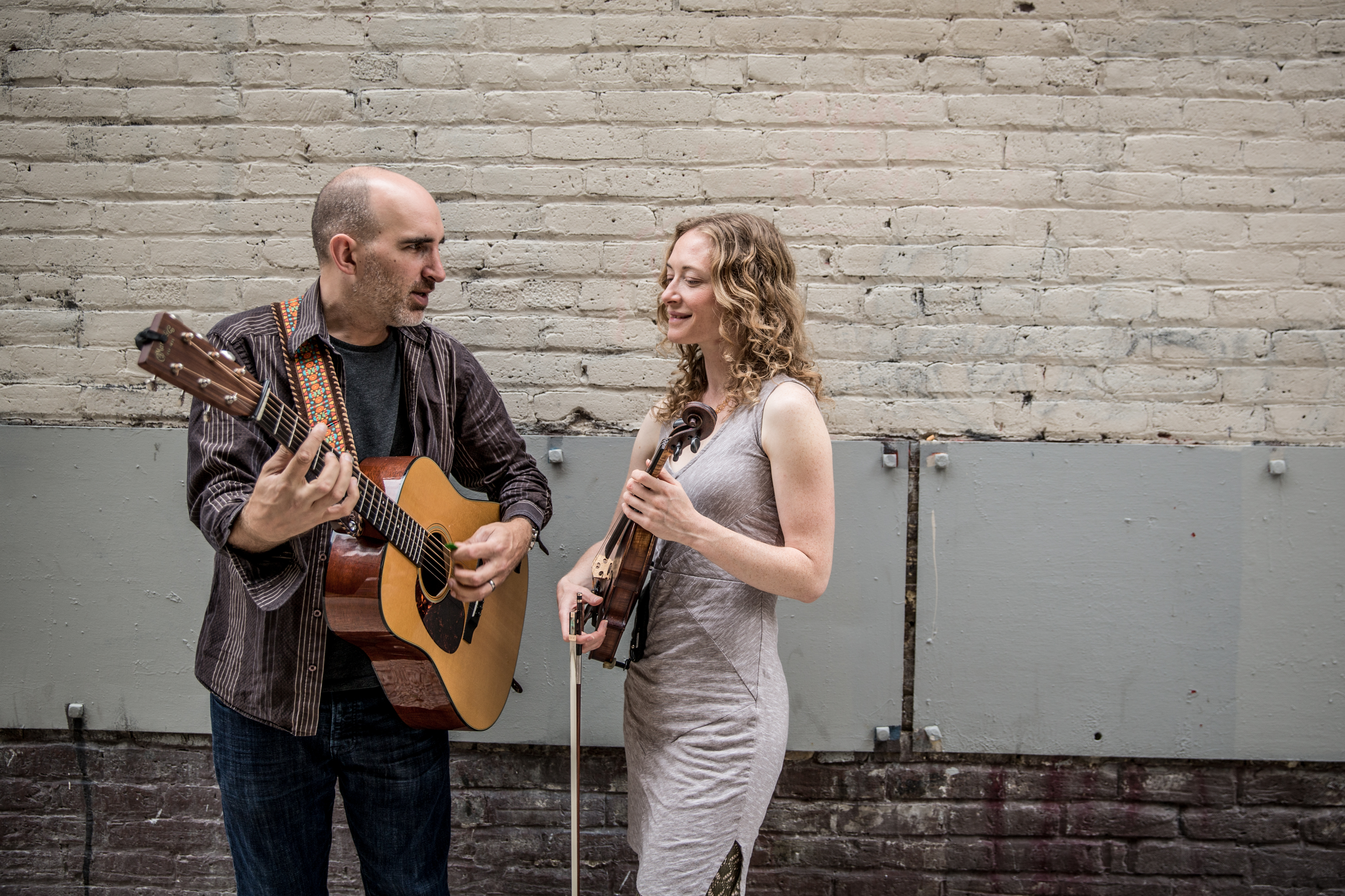 Dan Frechette & Laurel Thomsen with their instruments