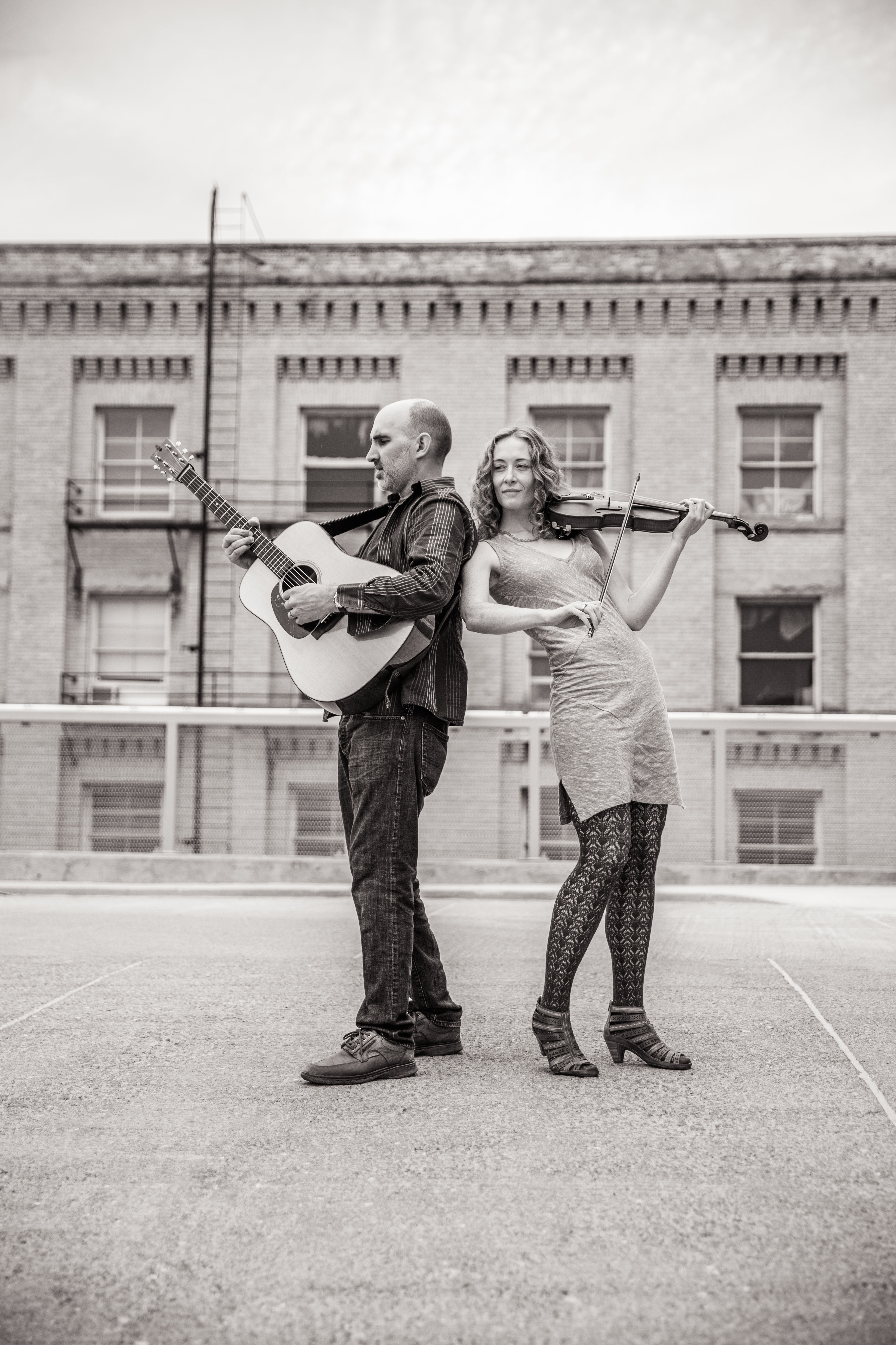 Dan Frechette & Laurel Thomsen with their instruments